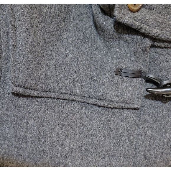 GLOVERALL MEN'S / WOMEN'S GRAY DUFFLE COAT WOOL ENGLAND SIZE US46 / EUR 56 #970 - Picture 11 of 15